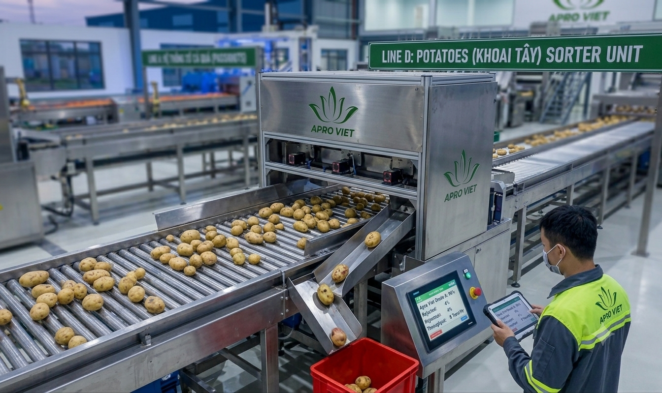 Quy trình phân loại nông sản